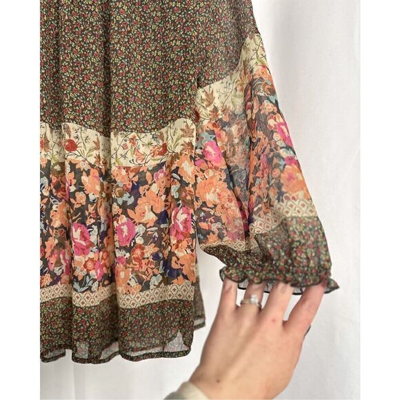 Anthropologie FEI 100%โsilkโbohoโtop - Picture 11 of 13